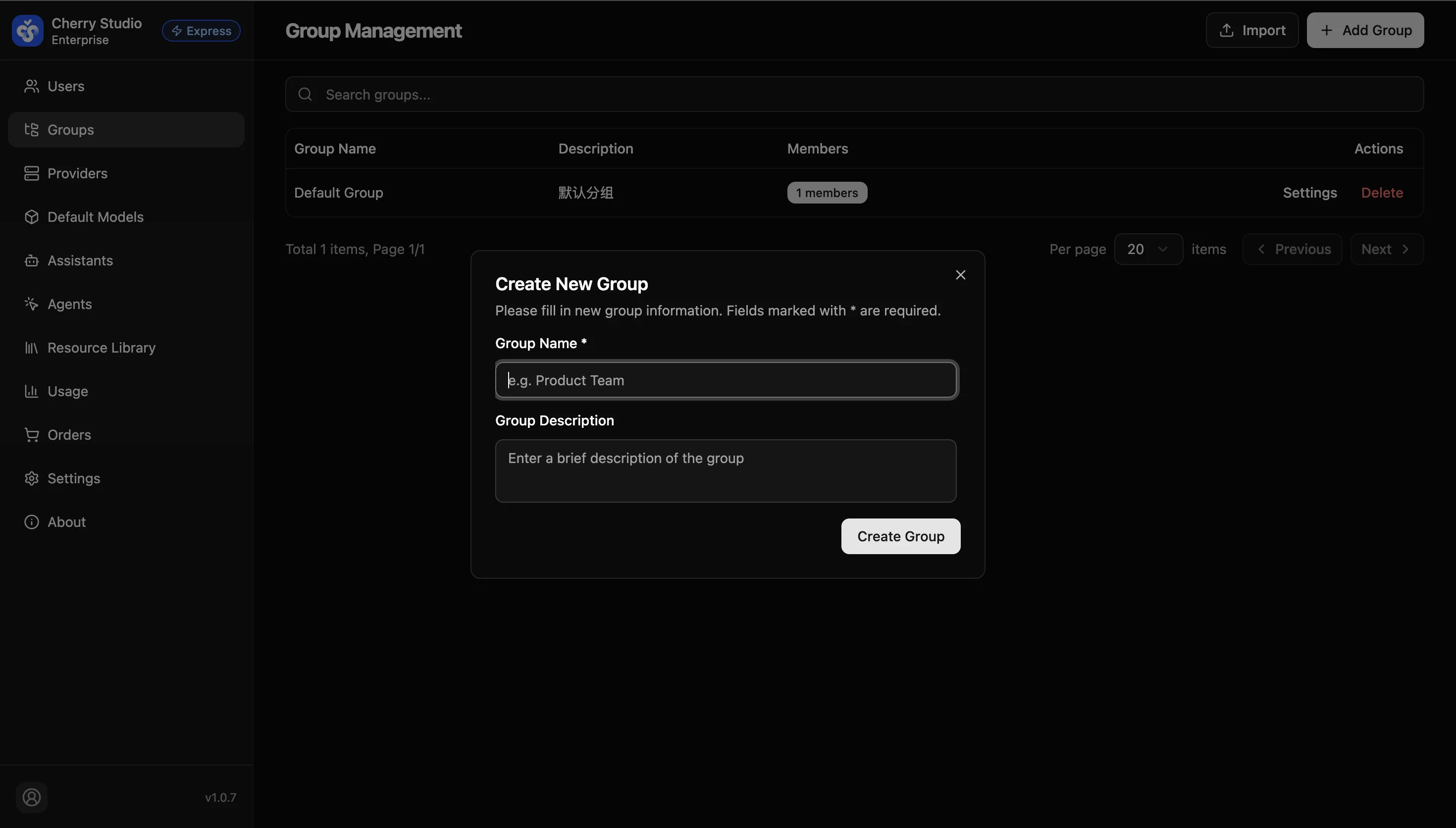 Clean Group Handle Example Field